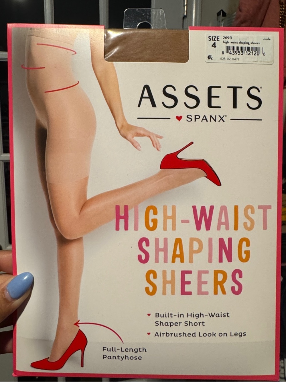 Size 4 (180lbs to 220lbs) SPANX Assets High-Waist Shaping Sheers - Nude/Tan